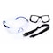 3M Safety Glasses Kit W/ Elastic Strap, Foam Gasket, Solus 1000, Anti-Fog, Black/Blue, Clear S1101SGAF-KT - alternate 3
