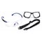 3M Safety Glasses Kit W/ Elastic Strap, Foam Gasket, Solus 1000, Anti-Fog, Black/Blue, Clear S1101SGAF-KT - alternate 9