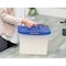 Fellowes File Box, Portable, Plstc, Ltr, Polypropylene, Plastic, 14.3 in W, 8.6 in D, 11.1 in H, Blue, Clear 0086301 - alternate 6