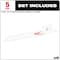 Milwaukee Tool 3-5/8" SUPER SAWZALL Blade (5 PK) 48-00-5163 - alternate 7