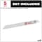 Milwaukee Tool 8" 10/14 TPI SAWZALL Blades (5 Pk) 48-00-5193 - alternate 4