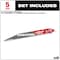 Milwaukee Tool 9 in. 6 TPI SAWZALL THE WRECKER with CARBIDE TEETH Multi-Material Reciprocating Saw Blade (5 pk) 48-00-5542 - alternate 3