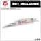 Milwaukee Tool The WRECKER Multi-Material SAWZALL Blade 6" 7/11TPI 25pk 48-00-8701 - alternate 6