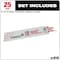 Milwaukee Tool 6" 10 TPI The Torch SAWZALL Blades (25 Pk) 48-00-8712 - alternate 6