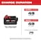 Milwaukee Tool M18 REDLITHIUM XC4.0 Battery, 4.0Ah, Extended Capacity, 18V, Li-Ion Battery 48-11-1840 - alternate 3