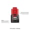 Milwaukee Tool M12 12V REDLITHIUM Compact Battery, Lithium-Ion, CP 1.5 Ah, 2PK 48-11-2411 - alternate 3