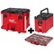 Milwaukee Tool PACKOUT XL Tool Box + Compact Tool Box + Low-Profile Organizer, Polymer, Black/Red, 22 in W 48-22-8429, 48-22-8422, 48-22-8431 - alternate 1