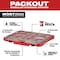 Milwaukee Tool 10 Compartments PACKOUT Tool Case, 16-3/8 in W x 16-1/4 in D x 2-1/2 in H, Red 48-22-8431 - alternate 4