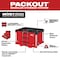 Milwaukee Tool PACKOUT 3-Drawer Tool Box, Polymer, Black/Red, 22-1/4 in W x 16-1/4 in D x 14-1/4 in H 48-22-8443 - alternate 12