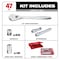 Milwaukee Tool 47pc 1/2" Drive Metric & SAE Ratchet and Socket Set with FOUR FLAT Sides 48-22-9010 - alternate 6