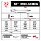 Milwaukee Tool 22 pc 1/2" Drive SAE Ratchet and Socket Set with FOUR FLAT Sides 48-22-9410 - alternate 8