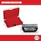 Milwaukee Tool 1/4 in Drive Socket Wrench Set Metric 28 Pieces 5 mm to 15 mm , Chrome 48-22-9504 - alternate 5