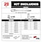 Milwaukee Tool 1/2" Drive Socket Set Metric 28 Pieces 10 mm to 24 mm , Chrome 48-22-9510 - alternate 2