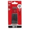 Milwaukee Tool 3-1/2 in. Square Recess No 1 SHOCKWAVE Impact Duty Power Bit (5 pk) 48-32-4575 - alternate 2