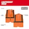 Milwaukee Tool Class 2 High Visibility Orange Mesh One Pocket Safety Vest - 4X/5X 48-73-2248 - alternate 2