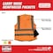 Milwaukee Tool Class 2 High Visibility Orange Performance Safety Vest - S/M 48-73-5051 - alternate 9