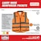 Milwaukee Tool Class 2 High Visibility Orange Performance Safety Vest - S/M 48-73-5051 - alternate 5