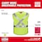 Milwaukee Tool AR/FR Cat.1 High Visibility Vest S/M Class 2 X Back, , Hook-and-Loop 10 Pockets, 2 Mic Tab, No 48-73-5211 - alternate 9