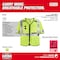 Milwaukee Tool AR/FR Cat.1 High Visibility Vest w/Sleeves 2XL, 3XL Class 3 U Back, , Zipper 10 Pockets, 2 Mic Tab 48-73-5223 - alternate 6