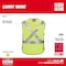 Milwaukee Tool AR/FR Cat.1 High Visibility Vest 4XL, 5XL Class 2 X Back, , Hook and Loop 10 Pockets, 2 Mic Tab, No 48-73-5314 - alternate 8