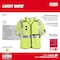 Milwaukee Tool AR/FR Cat.1 High Visibility Vest w/Sleeves 2XL, 3XL Class 3 U Back, , Hook and Loop 10 Pockets, No 48-73-5323 - alternate 3