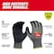 Milwaukee Tool Cut Protection Dipped Gloves, Cut Level A9 , Dipped , Nitrile , Rough , Large 1 PR 48-73-7032 - alternate 5