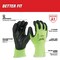 Milwaukee Tool High Visibility Cut Level 1 Polyurethane Dipped Gloves - 2X-Large (12 Pairs), Polyurethane, Smooth 48-73-8914B - alternate 8