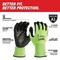 Milwaukee Tool High Visibility Cut Level 3 Polyurethane Dipped Gloves - XXL, PR 48-73-8934 - alternate 2