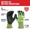 Milwaukee Tool Hi-Vis Cut Resistant Coated Gloves, Cut Level A5 , Dipped , Polyurethane , Smooth , 2XL 48-73-8954 - alternate 8