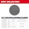 Milwaukee Tool & Equipment Grit Mesh Sanding Discs, 3 in Dia, Aluminum Oxide, 120, 180, 80 Grit, Coated Type, Not Applicable 48-80-6406 - alternate 2