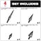 Milwaukee Tool Step Drill Bit Set, High Speed Steel, Black Oxide, 4-Piece 48-89-9223 - alternate 3