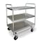 Lakeside Tubular Chrome Frame 3 Shelf Cart; 500 lb Capacity, 21"x33" 493 - alternate 1