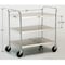 Lakeside Tubular Chrome Frame 3 Shelf Cart; 500 lb Capacity, 21"x33" - K.D. 499 - alternate 3
