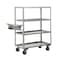 Little Giant Order Picking Stock Cart, 12 ga. Steel, 3600 lb Load Capacity, 5 Shelves, 65" H 5ML24366PHWSP - alternate 4