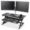 3M Rectangle Sit and Stand Desk, 35.4" W, 23.2" L, 6.2" to 20" H, Black SD60B - alternate 2