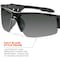 Ergodyne DAGR-AF, Safety Glasses, Anti-Fog, Smoke Lens, Matte Black Frame, Half-Frame DAGR-AF - alternate 2