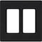 Lutron Designer Wall Plates, Number of Gangs: 2 Gloss Finish, Black CW-2-BL - alternate 2