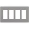 Lutron Designer Wall Plates, Number of Gangs: 4 Thermoset, Gloss Finish, Gray CW-4-GR - alternate 2