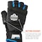 Proflex By Ergodyne Thermal Gloves, Synthetic Leather Palm, Fleece Lining, Black, S 816 - alternate 2