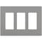 Lutron Designer Wall Plates, Number of Gangs: 3 Gloss Finish, Gray CW-3-GR - alternate 2