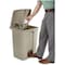 Safco 17 gal. Plastic Rectangular Trash Can, Beige 9922TN - alternate 6