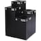 Safco 42 gal Square Recycling Bin, Open Top, Black, Steel, 1 Openings 2984BL - alternate 2