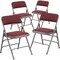 Flash Furniture Burgundy Fabric Metal Chair, PK4 4-AW-MC309AF-BG-GG - alternate 4