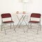 Flash Furniture Burgundy Fabric Metal Chair, PK4 4-AW-MC309AF-BG-GG - alternate 1