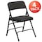 Flash Furniture Black Fabric Metal Chair, PK4 4-AW-MC309AF-BLK-GG - alternate 3