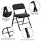 Flash Furniture Black Fabric Metal Chair, PK4 4-AW-MC309AF-BLK-GG - alternate 2
