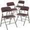Flash Furniture Brown Fabric Metal Chair, PK4 4-AW-MC309AF-BRN-GG - alternate 6