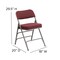 Flash Furniture Burgundy Fabric Folding Chair, PK4 4-AW-MC320AF-BG-GG - alternate 2