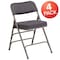 Flash Furniture Gray Fabric Folding Chair, PK4 4-AW-MC320AF-GRY-GG - alternate 6