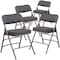 Flash Furniture Gray Fabric Folding Chair, PK4 4-AW-MC320AF-GRY-GG - alternate 3